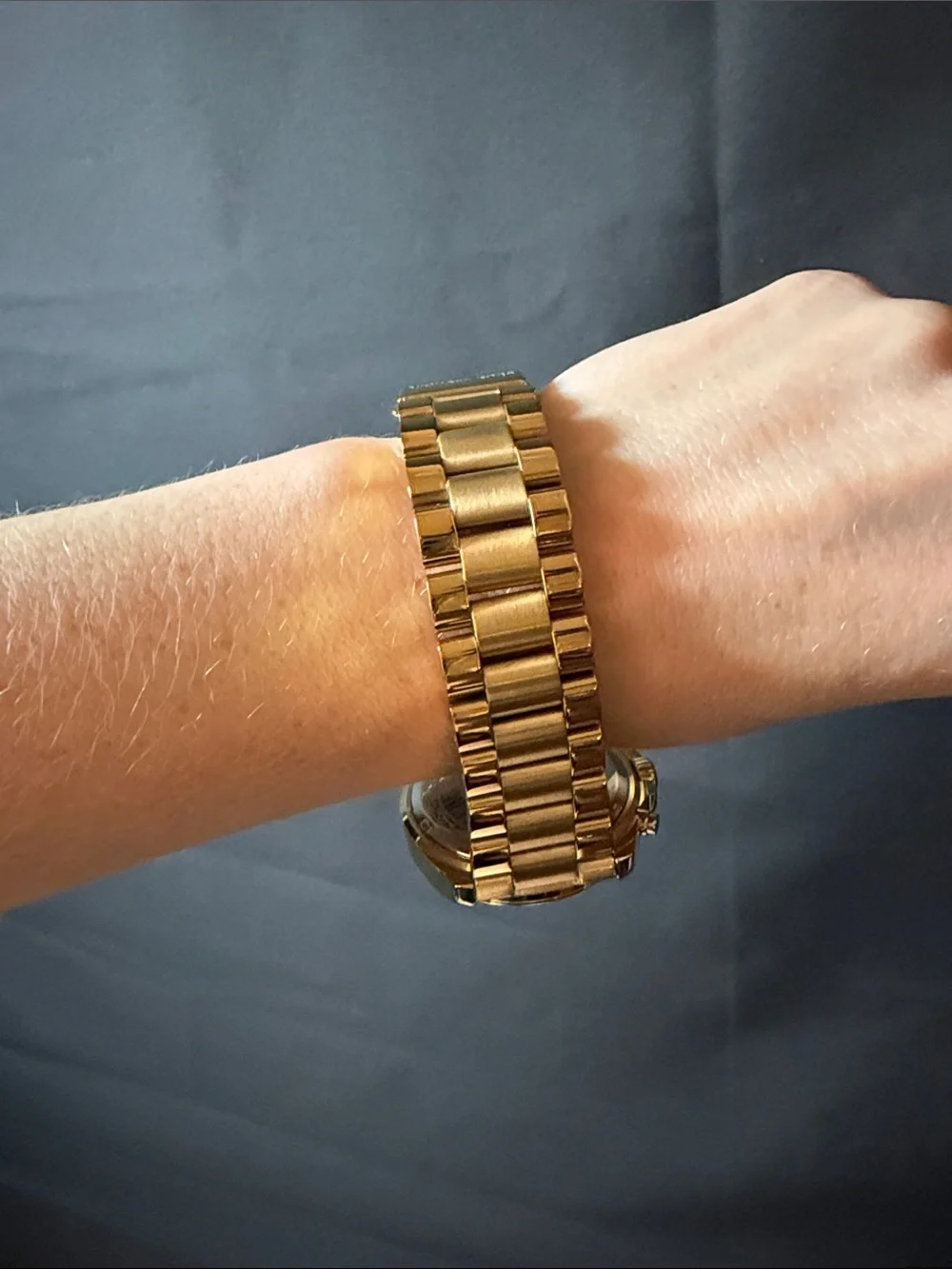 Michael Kors Gold and Black Chronograph Watch Unisex